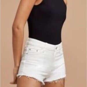 Talula from Aritzia High Waisted Grey Denim Shorts Size 27